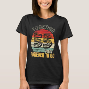 Together 55 Years Forever To Go Married Husband Wi T-Shirt