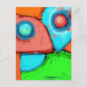 Together, a digital abstract original painting postcard