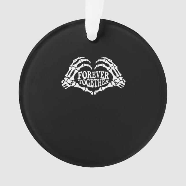 Together A Heart Made Of Skeleton Hands Classic Ornament (Front)