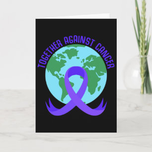 Together Against Cancer Saying For World Cancer Da Card