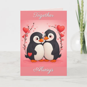 Together Always Penguin Love Valentine's Day Card