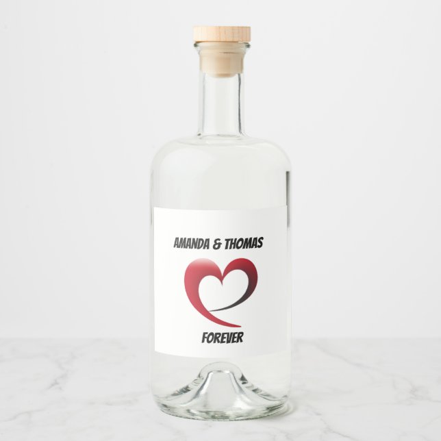 'Together Always' Personalised Spirit Bottle 🥂💞 Liquor Bottle Label (Front)