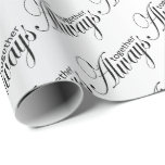 Together Always | Wedding Wrapping Paper<br><div class="desc">Together Always Wedding Gift Wrap. Also great for anniversaries. Made with high resolution vector graphics for a professional print. NOTE: (All zazzle product designs are "prints" unless otherwise stated) If you have any questions about this product please contact me at siggyscott@comcast.net or visit my store link: http://www.zazzle.com/designsbydonnasiggy?rf=238713599140281212 (Copy and Paste)...</div>