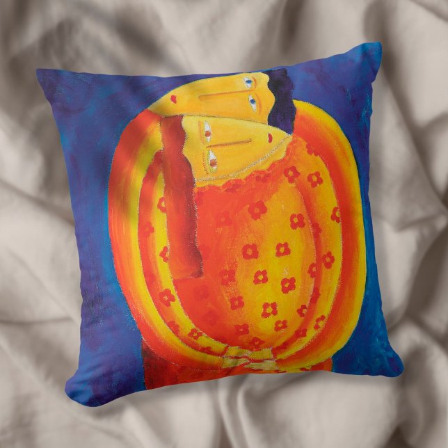 Together Contemporary Art Acrylic Painting Cushion (Creator Uploaded)