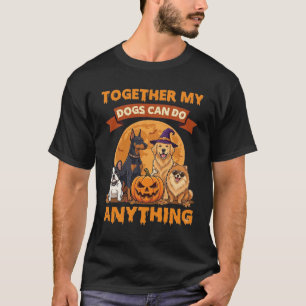 Together Dogs Can Do Anything Halloween Pumpkin Mo T-Shirt