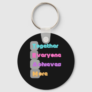 Together Everyone Achieve More I Blu-gree Pink  Ke Key Ring