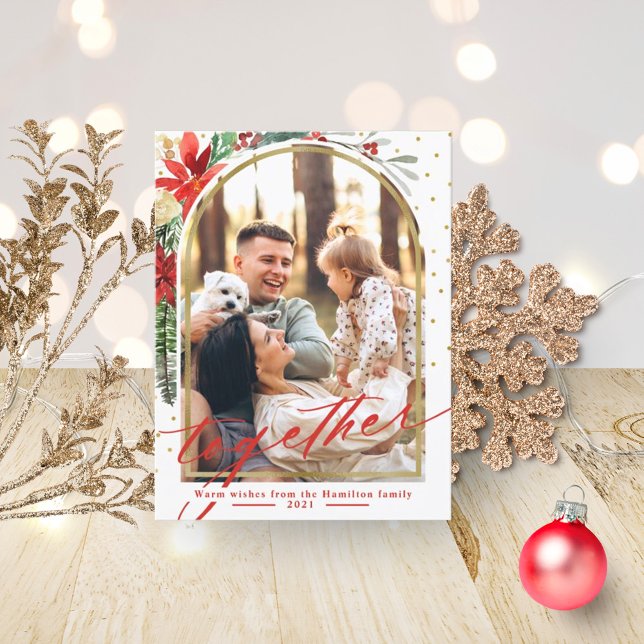Together Family Photo Arch Christmas Card (Creator Uploaded)