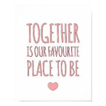 Together - Family Whimsical Art Print in Pink