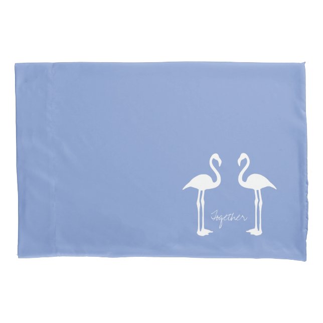 Together Flamingo Couple Pillow Case (Front)