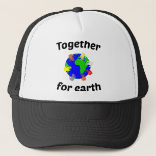 together for earth trucker hat