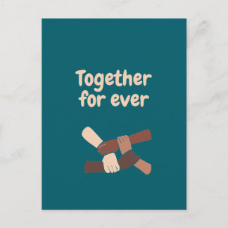 Together for ever - life quotes postcard