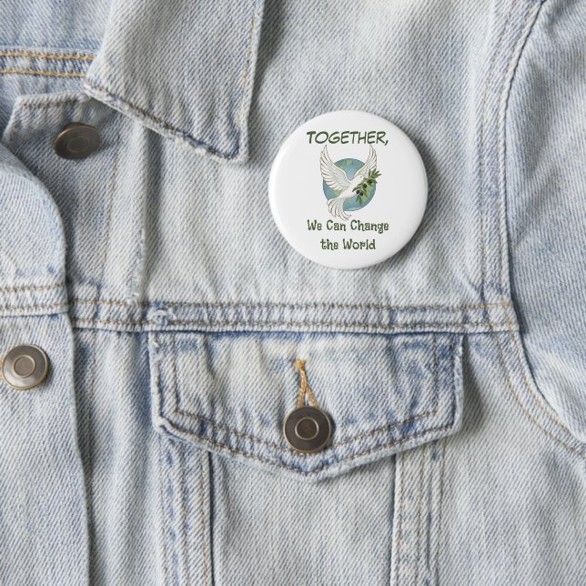 Together for Peace 6 Cm Round Badge (In Situ)
