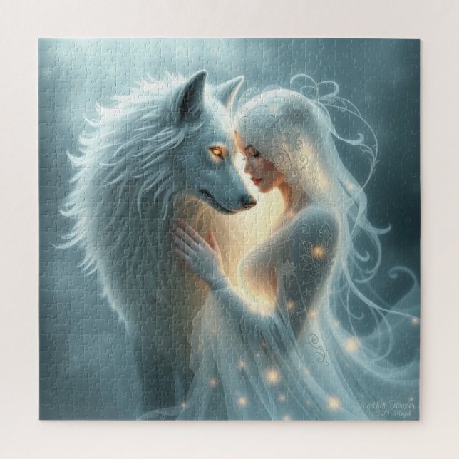 Together Forever AI Fantasy Digital Art Print Jigsaw Puzzle (Vertical)