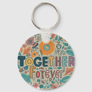 Together Forever - Aluminium Circle Keychain