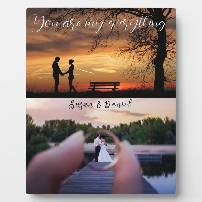 Together Forever: Customised two Photo Anniversary Plaque (Front)