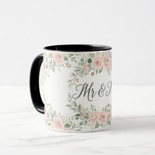 Together Forever Gold Botanical Wedding Mug Luxu