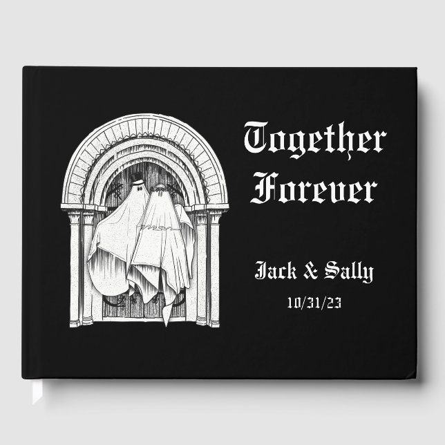 Together Forever Gothic Wedding Guest Book (Front)