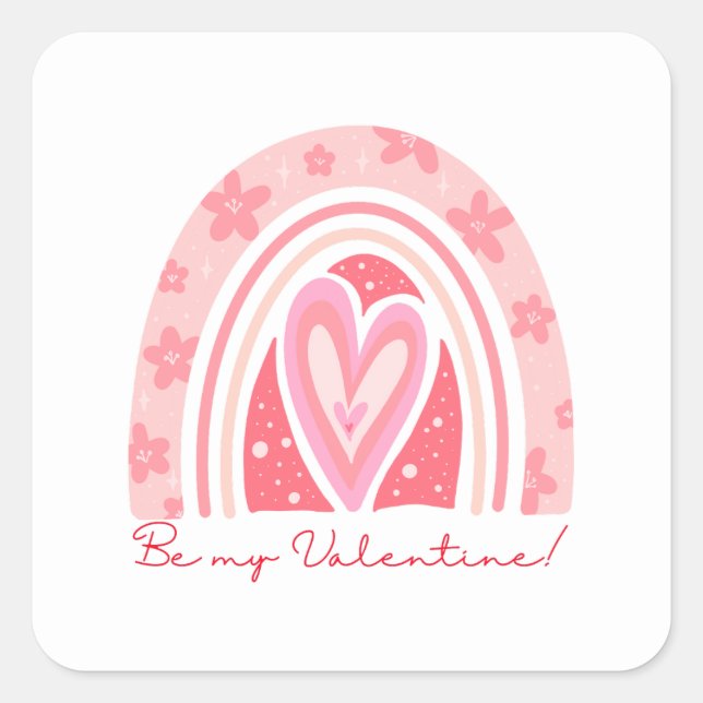 Together Forever Happy Valentine's Day 2024   Square Sticker (Front)