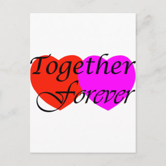 Together Forever Hearts Postcard