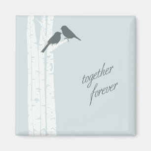 Together Forever Love Birds in a Tree Magnet