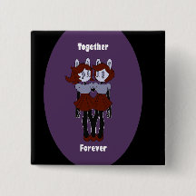 " Together Forever " Square Pin