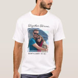 Together Forever Typography Couple Photo Name T-Shirt<br><div class="desc">Mark your love story with this romantic custom photo t-shirt. Perfect for anniversaries,  weddings,  or Valentine’s Day,  this design features your photo and your names with your “established” year. A meaningful and stylish gift for couples of all ages.</div>