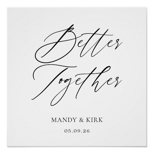 Together Forever Wedding Backdrop | Ceremony Poster (Front)