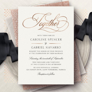 Together Formal Elegant Calligraphy Wedding
