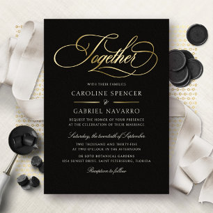 Together Formal Elegant Calligraphy Wedding