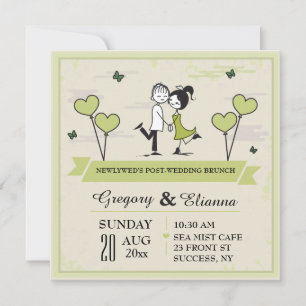 Together (Green) Post Wedding Brunch Invitation