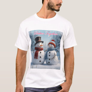 Together in the Snow: Couples Christmas T-Shirt
