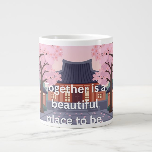 'Together is a Beautiful Place to Be' Cherry Large Coffee Mug (Front)