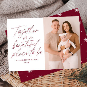 Together is a Beautiful Place to Be Photo Holiday Card