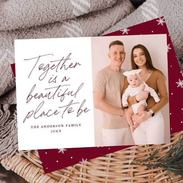 Together is a Beautiful Place to Be Photo Holiday Card (Creator Uploaded)