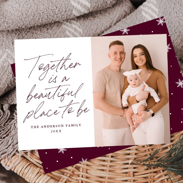 Together is a Beautiful Place to Be Photo Holiday Card (Creator Uploaded)