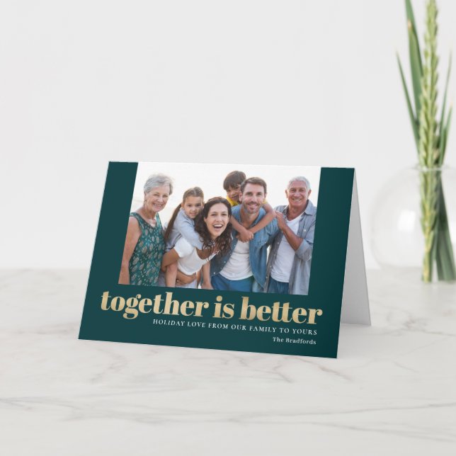 Together Is Better Folded Holiday Card (Front)