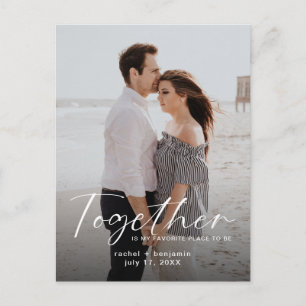 Together is my Favorite Place Photo Engagement Postcard
