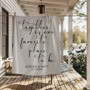 Together is our Favorite Place to Be Fleece Blanket