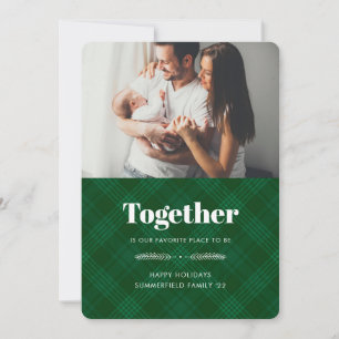 Together is Our Favourite Place Family Photo Holiday Card