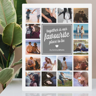 “Together is Our Favourite Place” Photo Collage Plaque