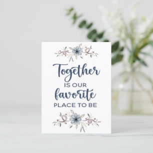 Together is our favourite place to be  postcard