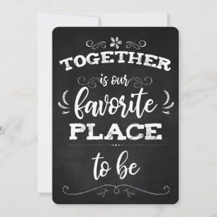 Together is our favourite place to be thank you card