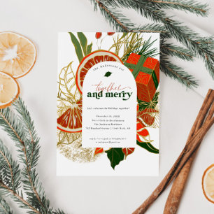 Together & Merry   Modern Christmas Party Invitation