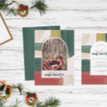 Together & Merry | Photo Arch Modern Christmas Holiday Card<br><div class="desc">Featuring beautiful abstract paint brush strokes and trendy arch framing your favourite photo. Modern colour palette and gold accents makes this photo card vintage feeling with a modern flair. Classic earth tones of stunning copper tone and dark green are perfect for the holidays. Add your choice of personalisation for a...</div>