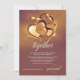 Together Radiant Gold Wedding Invitation