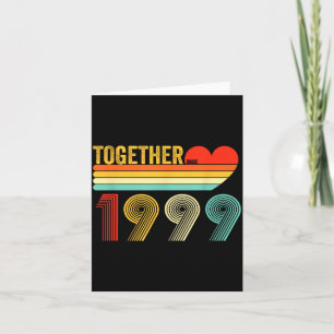 Together Since 1999 Shirt Retro Couple Anniversary Card