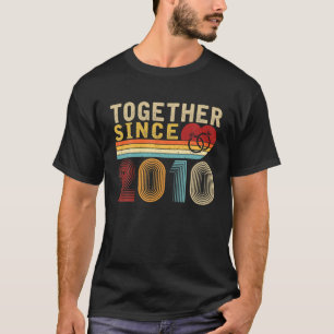 Together Since 2010 Vintage Couple 11Th Wedding An T-Shirt