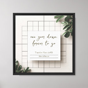Together Since 20XX Personalized Couple Canvas Print
