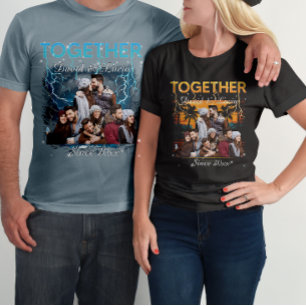 Together Since Bootleg Retro Style Custom Photo  T-Shirt
