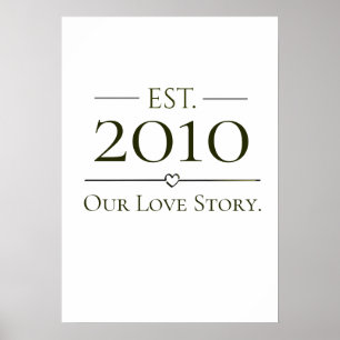 Together Since Personalised Year Our Love Story  Poster